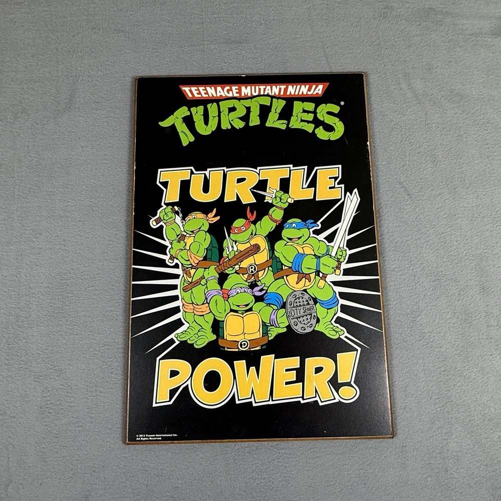Teenage Mutant Ninja Turtles - "Turtle Power" Wall Plaque In Excellent Condition